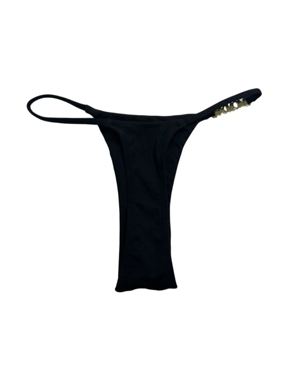MONDAY Swimwear Monday Thong Bikini Bottoms in Black